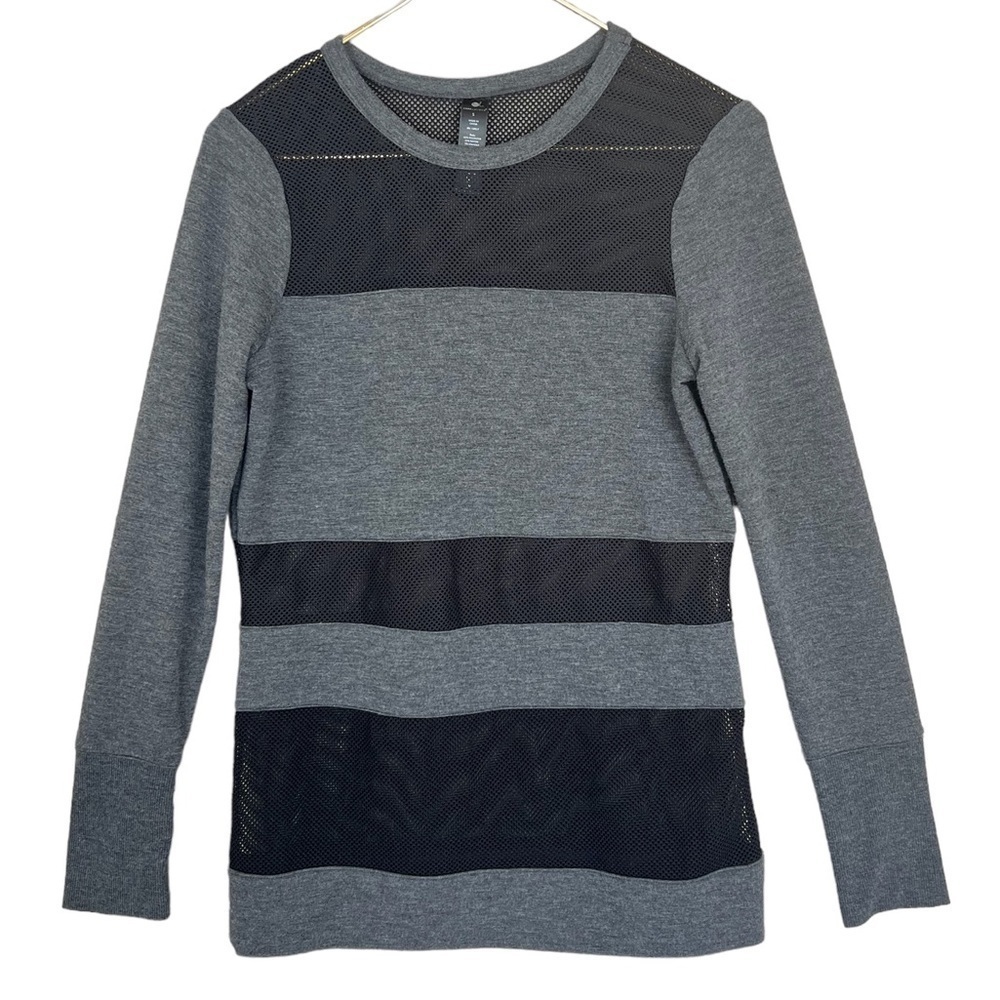 Yogalicious Mesh Panel‎ Long Sleeve Athletic Pullover Top